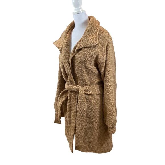 Vintage Boyne Valley Weavers Open Front Belted‎ Wool Alpaca Blend Jacket Size M - Picture 1 of 13